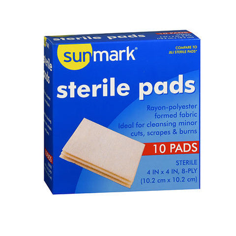 Sunmark, Sterile Pads 4X4 Inches, 10 Count