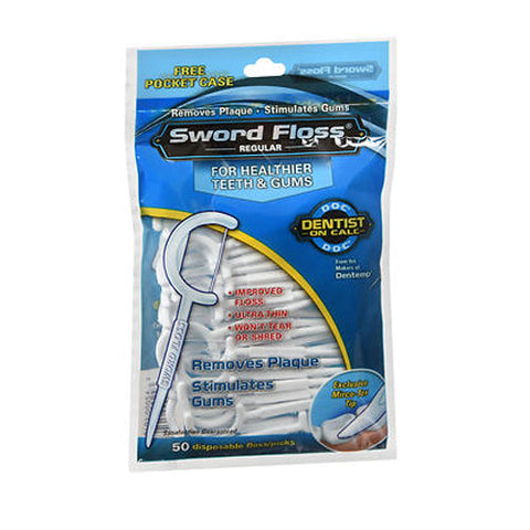 Salonpas, Sword Floss Disposable Floss Picks Regular, 50 Count Salonpas