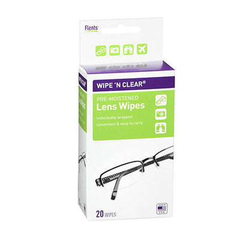 Flents, Wipe 'N Clear Pre-Moistened Lens Wipes, 20 each Flents