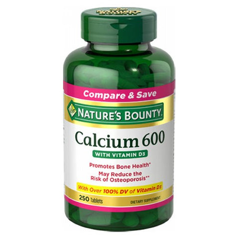 Nature's Bounty, Nature's Bounty Calcium 600 With Vitamin D3, 250 tabs Nature's Bounty