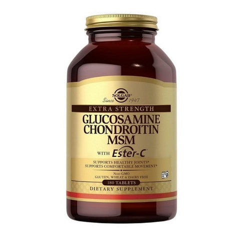 Solgar, Extra Strength Glucosamine Chondroitin MSM with Ester-C, 180 Tabs Solgar