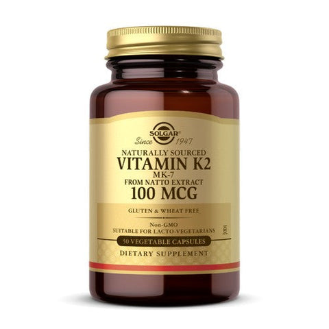 Solgar, Naturally Sourced Vitamin K2, 100 Mcg, 50 Veg Caps Solgar