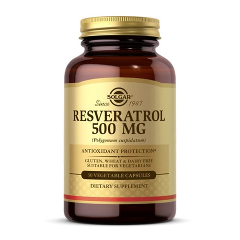 Solgar, Resveratrol, 500 mg, 30 V Caps