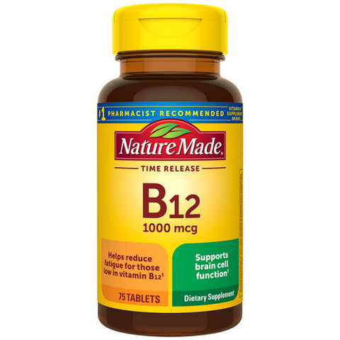 Nature Made, Nature Made Vitamin B-12, 1000 mcg, 75 tabs