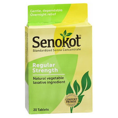 Senokot, Natural Vegetable Laxative Ingredient, 20 tabs