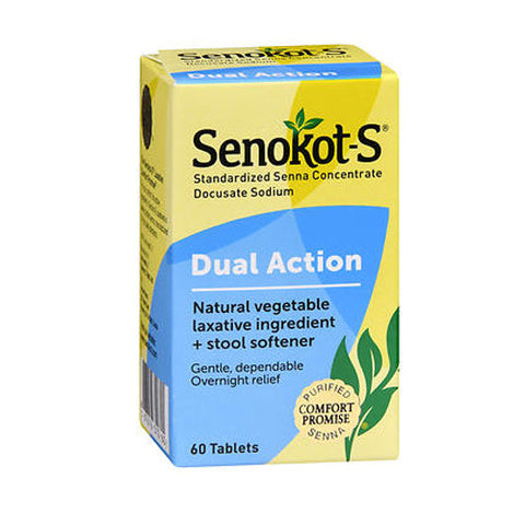 Senokot, Dual Action Laxative + Stool Softener, 60 Tabs Senokot