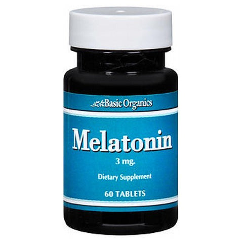 Basic, Melatonin Natural Sleep Aid, 3 mg, 60 Tablets