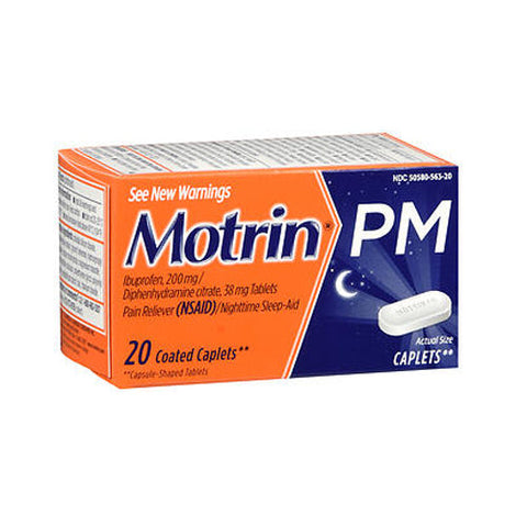 Motrin, Pm Pain Reliever Nighttime Sleep Aid Coated Caplets, 20 caplets Motrin
