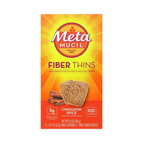 Metamucil, Fiber Thins Cinnamon Spice, 24 Count Metamucil