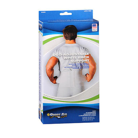 Scott Specialties, Sport Aid Duo-Adjustable White Back Support X-Small, 1 Each Scott Specialties