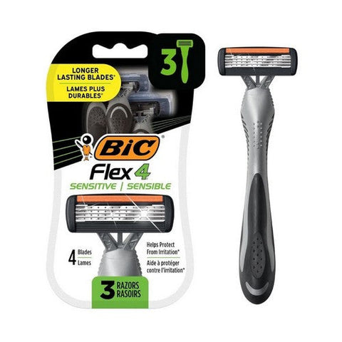 Bic, Flex 4 Sensitive, 3 each Bic