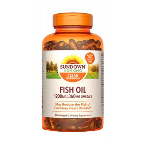 Sundown Naturals, Sundown Naturals Extra Strength Fish Oil, 1200 mg, 100 Softgels Sundown Naturals