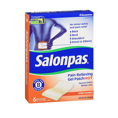 Salonpas, Pain Relieving Gel-Patch Hot, 6 each Salonpas