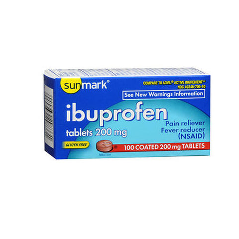 Sunmark, Ibuprofen, 200 mg, 100 tabs Sunmark