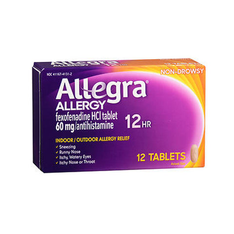 Allegra, Adult 12 Hour Allergy Relief, 12 tabs