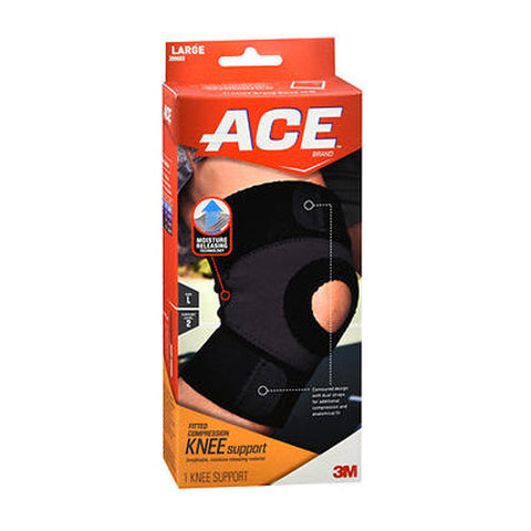 Ace, Fitted Compression Knee Support Large, 1 Each Ace