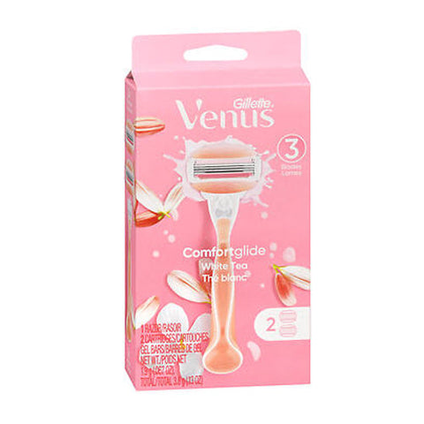 Gillette, Venus Comfortglide Razor And Cartridges White Tea, 1 Each Gillette