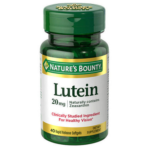 Nature's Bounty, Lutein, 20 Mg, 40 Softgels Nature's Bounty