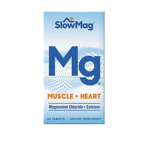 Slow-Mag, Muscle Plus Heart Magnesium Chloride With Calcium, 60 Tabs Slow-Mag