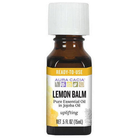 Aura Cacia, Essential Oil Lemon Balm in Jojoba Oil, .5 OZ Aura Cacia