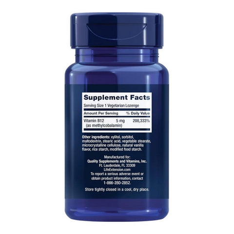 Life Extension, Methylcobalamin Dissolve In Mouth Lozenges, 5 mg, 60 loz