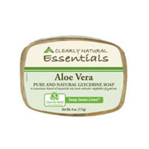 Clearly Natural, Essentials Glycerin Bar Soap Aloe Vera, 3 X 4 Oz