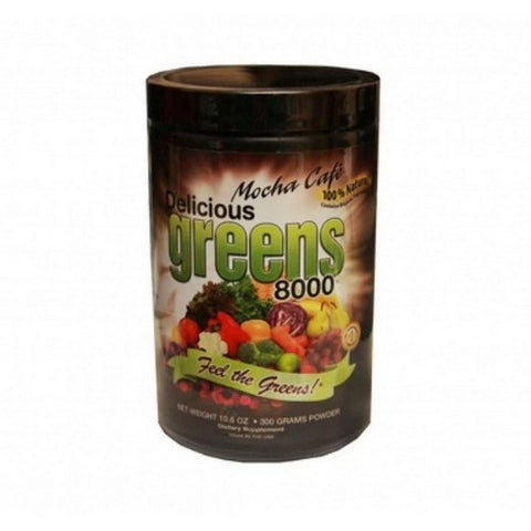 Greens World Inc, Delicious Greens 8000 Mocha CafÃ©, Mocha Cafe Flavor 10.6 oz Greens World Inc