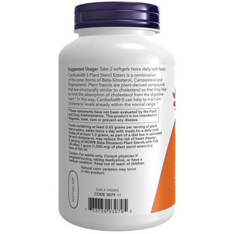 Now Foods, Beta-Sitosterol Plant Sterols, 180 SOFTGELS Now Foods
