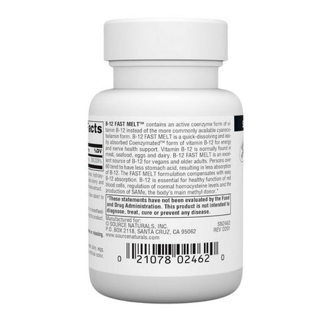 Source Naturals, Methylcobalamin Fast Melt, 60 TABS