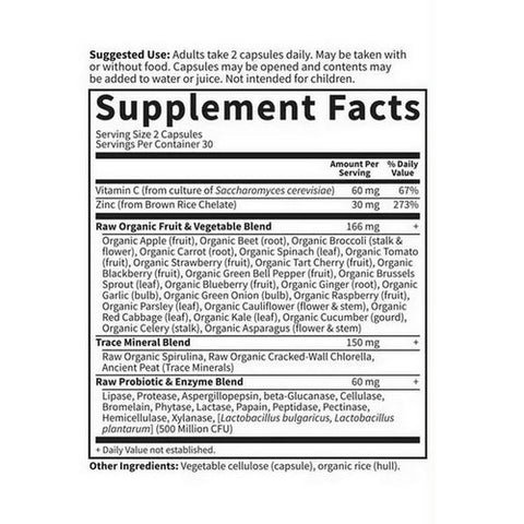 Garden of Life, Vitamin code, Raw Zinc 60 vcaps