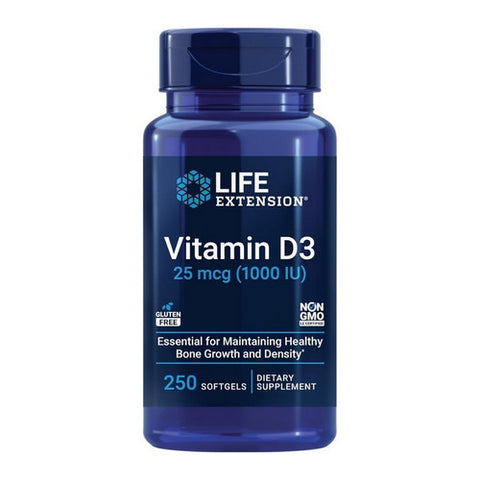 Life Extension, Vitamin D3, 25 mcg (1000 IU), 250 Softgels