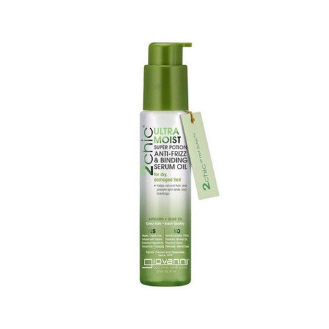 Giovanni Cosmetics, 2Chic Ultra-Moist Super Potion Anti-Frizz And Binding Serum Oil, 2.75 Giovanni Cosmetics