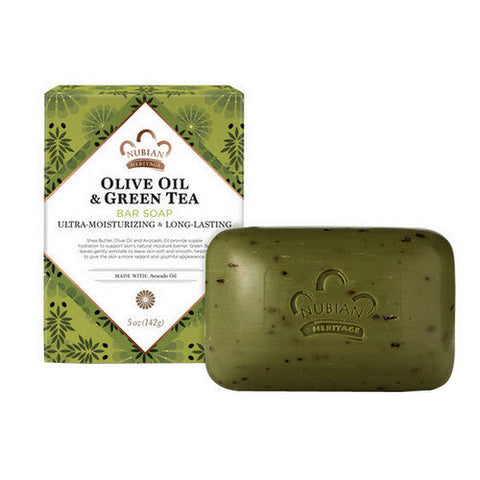 Nubian Heritage, Bar Soap, Olive and Green Tea 5 OZ Nubian Heritage
