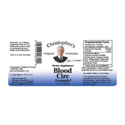 Dr. Christophers Formulas, Blood Circulation Extract, 2 oz