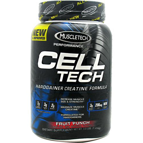 Muscletech, Cell Tech Performance Series Hardgainer Creatine Formula, Fruit Punch 3 lbs