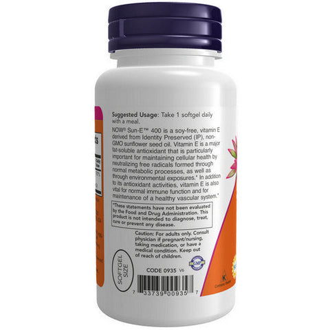 Now Foods, Sun-E 400, 60 sgels Now Foods