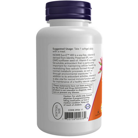 Now Foods, Sun-E 400, 120 sgels