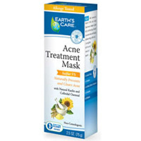 Earth's Care, Acne Treatment Mask-5% Sulfer, 2.5 OZ Earth's Care