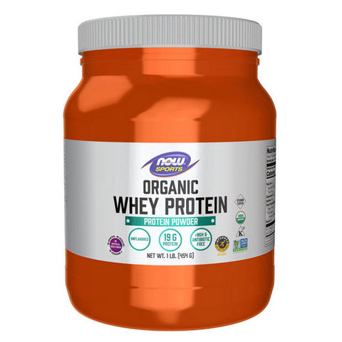 Now Foods, Organic Whey Protein, Natural Unflavored 1 LB Now Foods