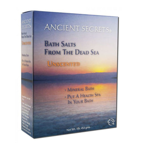 Ancient Secrets, Dead Sea Bath Salt, Unscented 1 Lb Ancient Secrets