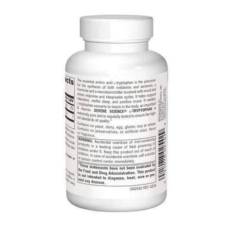 Source Naturals, Serene Science Label L-Tryptophan, 500mg, 60 Caps