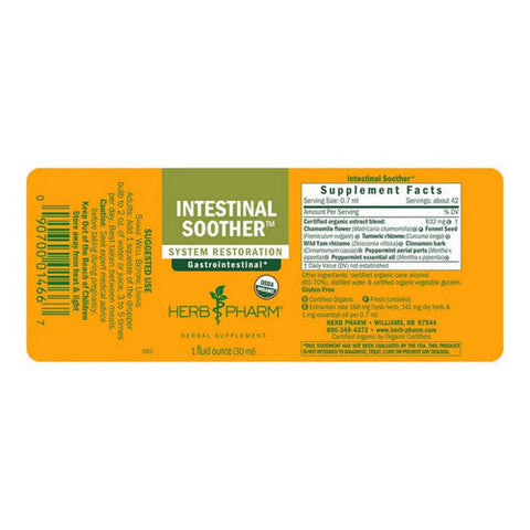 Herb Pharm, Intestinal Soother, 1 oz Herb Pharm