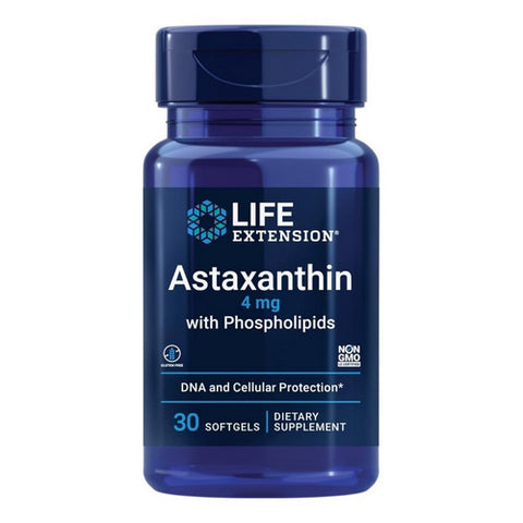 Life Extension, Bio-Enhanced Astaxanthin With Phospholipids, 4 mg, 30 Soft gels