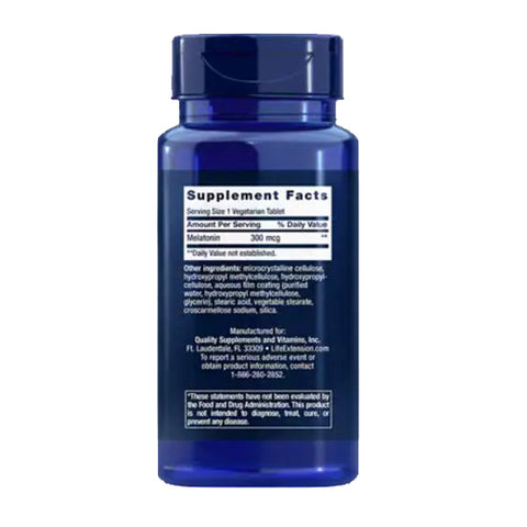 Life Extension, Melatonin 6 Hour Timed Release, 300 mcg, 100 Vcaps
