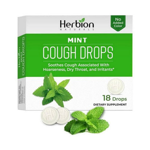 Herbion, All Natural Cough Drops, Mint 18 Lozenges Herbion