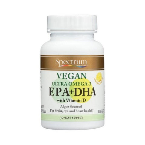 Spectrum Oils, Essentials Vegan Ultra Omega3 Epa And Dha, 60 Softgels