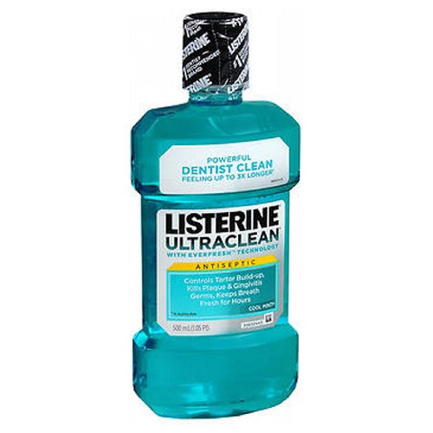 Listerine, Ultraclean Antiseptic Mouthwash, Cool Mint 500 ml