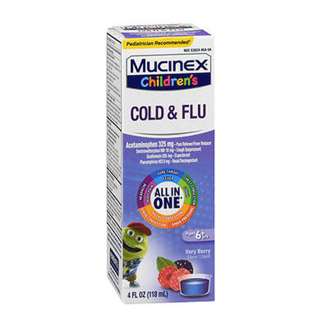 Mucinex, Children'S Cold And Flu Liquid Very Berry, 4 Oz Mucinex