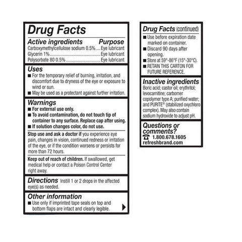 Refresh, Optive Advanced Lubricant Eye Drops, 0.66 oz