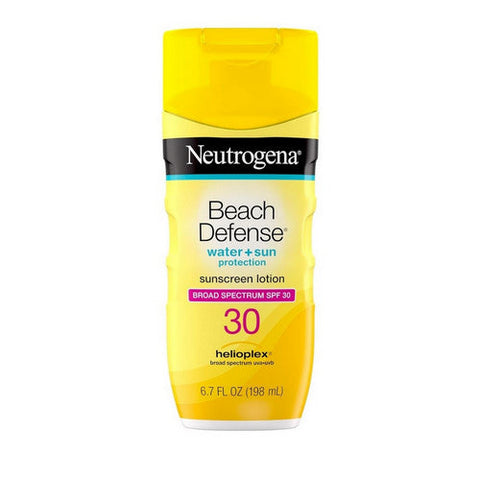 Neutrogena, Beach Defense Water + Sun Protection Sunscreen Lotion Spf 30, 6.7 Oz Neutrogena
